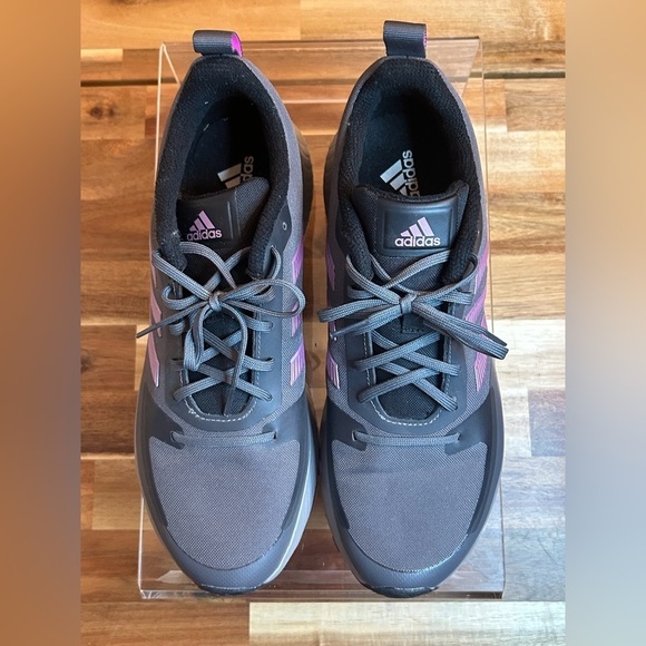 Adidas Runfalcon 2.0 TR Dark Grey/Purple Lace Up Trail Running Sneakers Size 11 - Picture 6 of 9